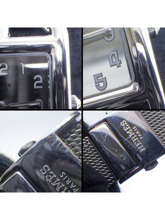 Hermès Cape Cod Watch New Versions | Sandra Hermes Watch Capecod Square Silver Mirror Dial Mesh SS Quartz Analog
